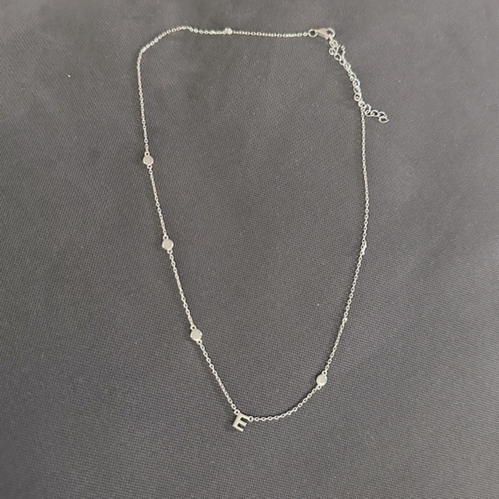 Sterling Silver Letter “E” necklace
